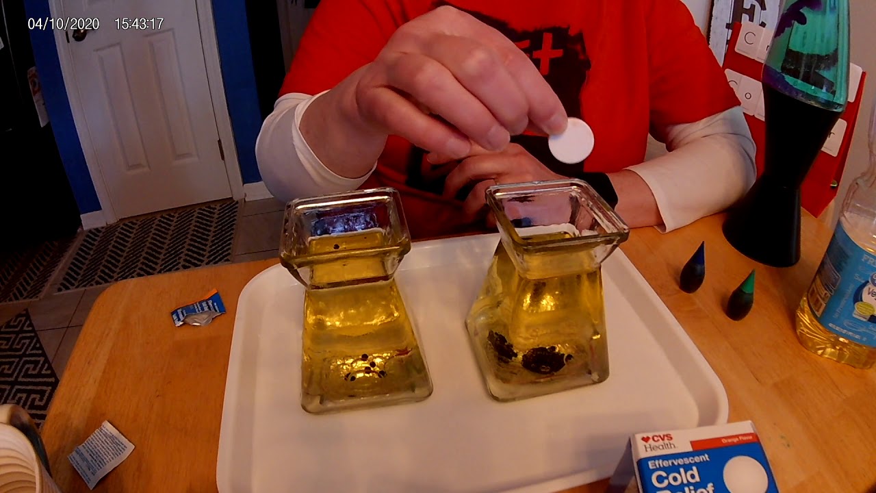 Science Fun with K teacher, Mrs.Craig making a Lava lamp (oil and