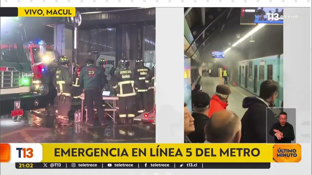 Bomberos trabaja en emergencia en línea 5 del Metro: hay estaciones cerradas