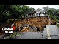 Tropical cyclone freddy homes flooded roads washed away in malawi and mozambique