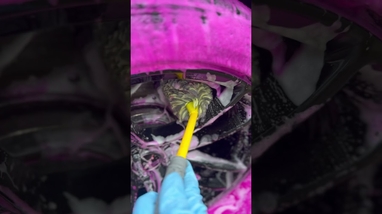 Cleaning rims with chemical guys rimpaca wheel brush