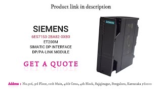 SIEMENS 6ES7153-2BA82-0XB0 ET200M SIMATIC DP INTERFACE DP/PA-LINK MODULE