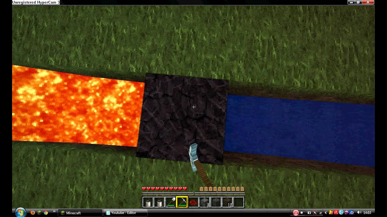 Minecraft obsidian selbst machen youtube