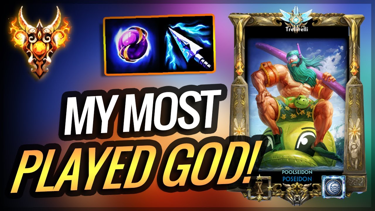 MY MOST PLAYED GOD?! Poseidon Ranked Joust Smite YouTube