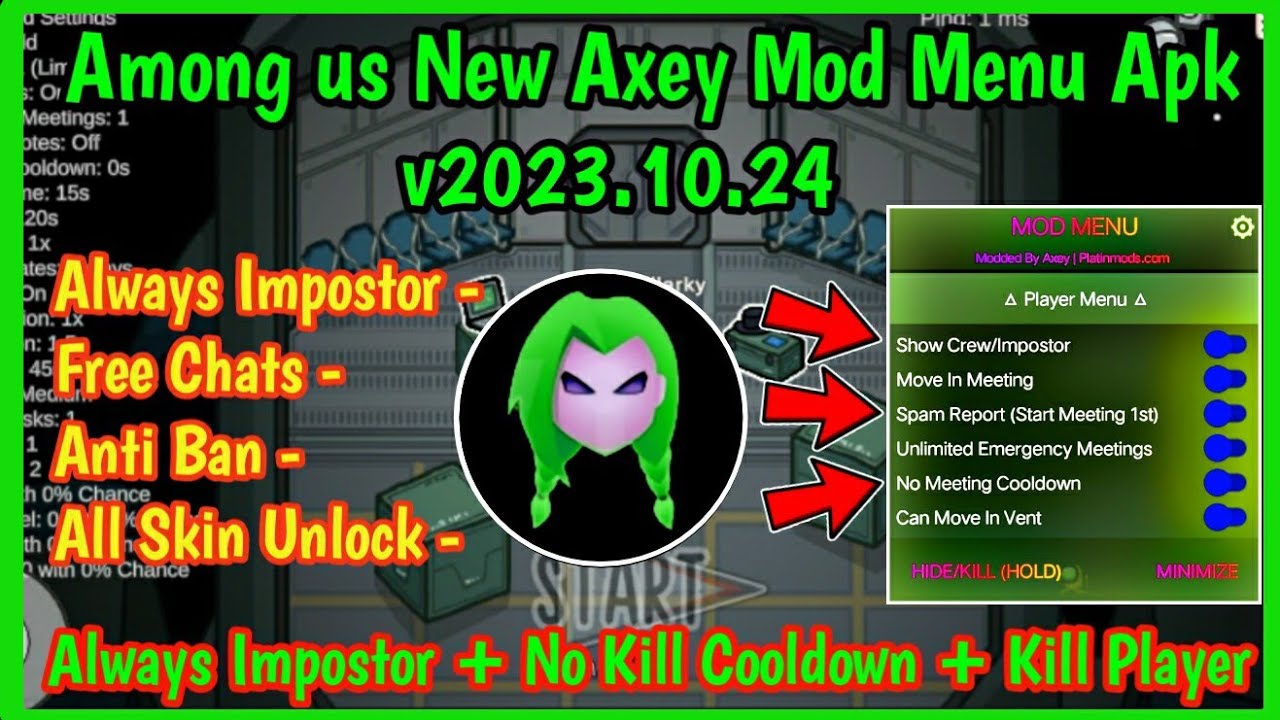 MOD MENU Modded By Axey I com ' v20209.9a No Kill Cooldown End