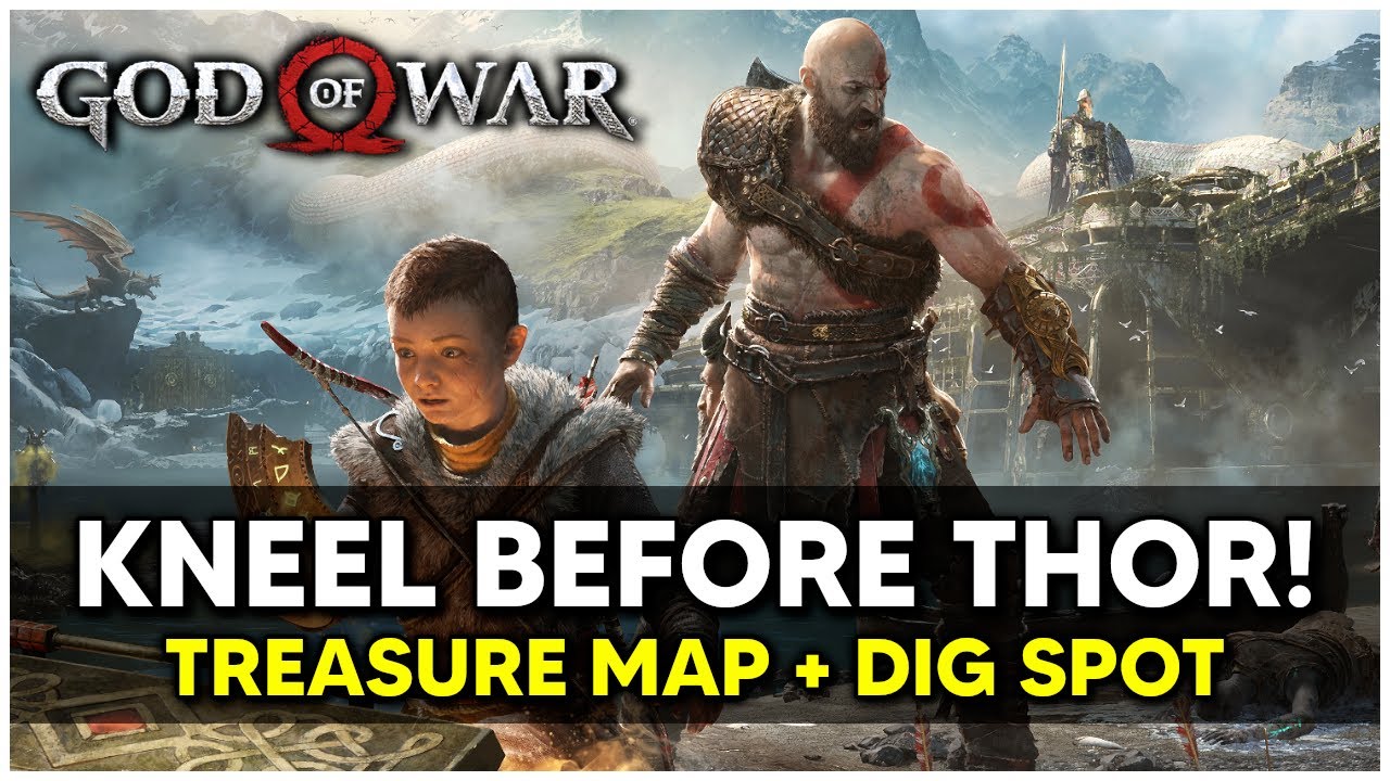 God Of War - Kneel Before Thor! Treasure Map + Dig Spot Location - YouTube
