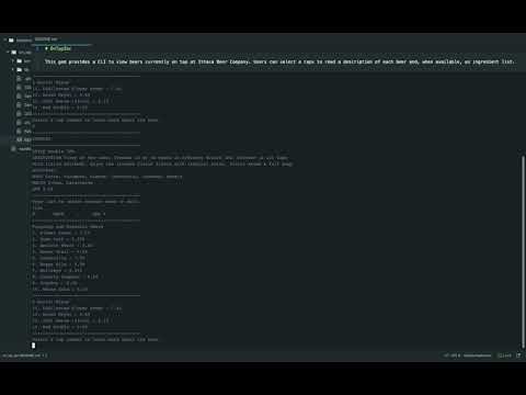Demo Ruby CLI Gem: On Tap Ithaca Beer Co