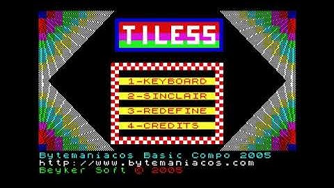 Tiless - ZX Spectrum Sinclair - Retro Virtual Machine v2.0 Beta-1 r1 emulador
