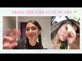 My night time skin care routine  how i fixed my acne scars 