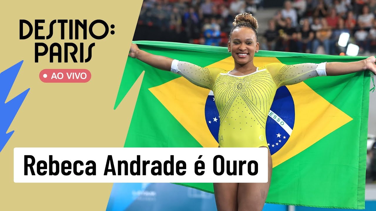 Rebeca Andrade sobre ouro no campeonato Mundial de Ginástica