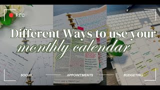 Different Ways To Use Your Monthly Calendar in your Planner #day22 #vlogmas by The Organized Money 10,674 views 4 months ago 8 minutes, 29 seconds