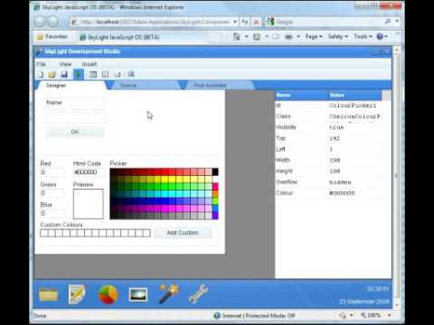 SkyLight JavaScript OS Ajax Development Studio