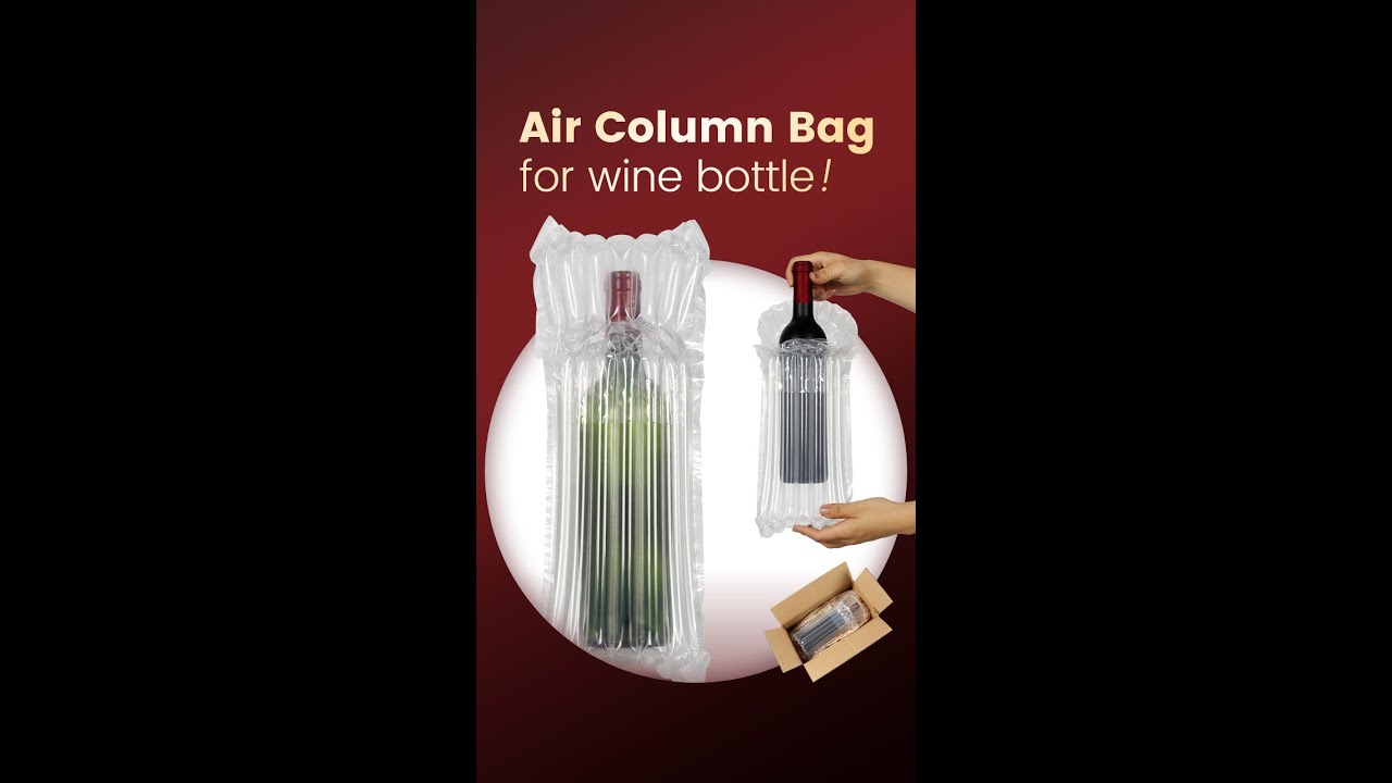 Wine Bottle Protector Inflatable Air Column Bag Fragile Protective Packing Solution #shorts