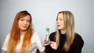 My British sister tries Japanese snack Umaibo