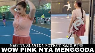 Nagita Slavina Main Tenis Lapangan Pakai Baju Pink Bikin Mata Melongo