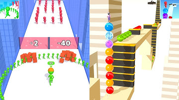 Circles Run 3D, Stack Rider Satisfying Mobile Games All Levels Android,iOS