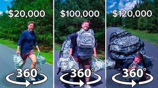 360° VR MrBeast Sprinting with More and More Money