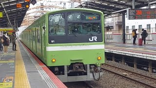 JR西日本大和路線201系ND607編成普通王寺行き新今宮駅発車(2022/12/30)