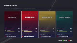 F1 2020 My Team Career - How to Change Engine Supplier \& Primary Sponsor