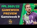 FPL GAMEWEEK 9 PREVIEW | BEST LUKAKU REPLACEMENTS? | Fantasy Premier League Tips 2021/22