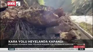 Giresun Bulancak Karayolu Heyelanda Kapandı 8.04.2021 TURKEY