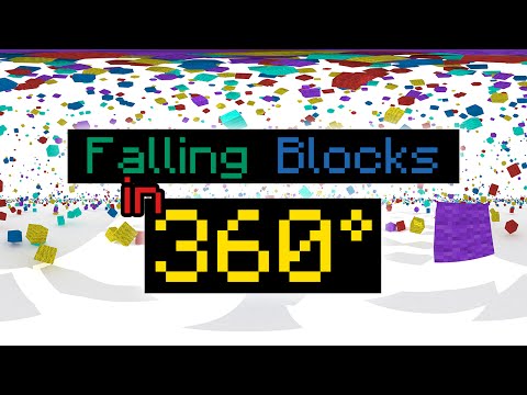 360 degree Minecraft Animation Falling Blocks