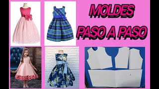 COMO HACER VESTIDOS PARA NIÑAS 💖💖 MOLDES PASO A PASO 💖  UN MOLDE MUCHAS OPCIONES 🌸🌸👍 screenshot 2