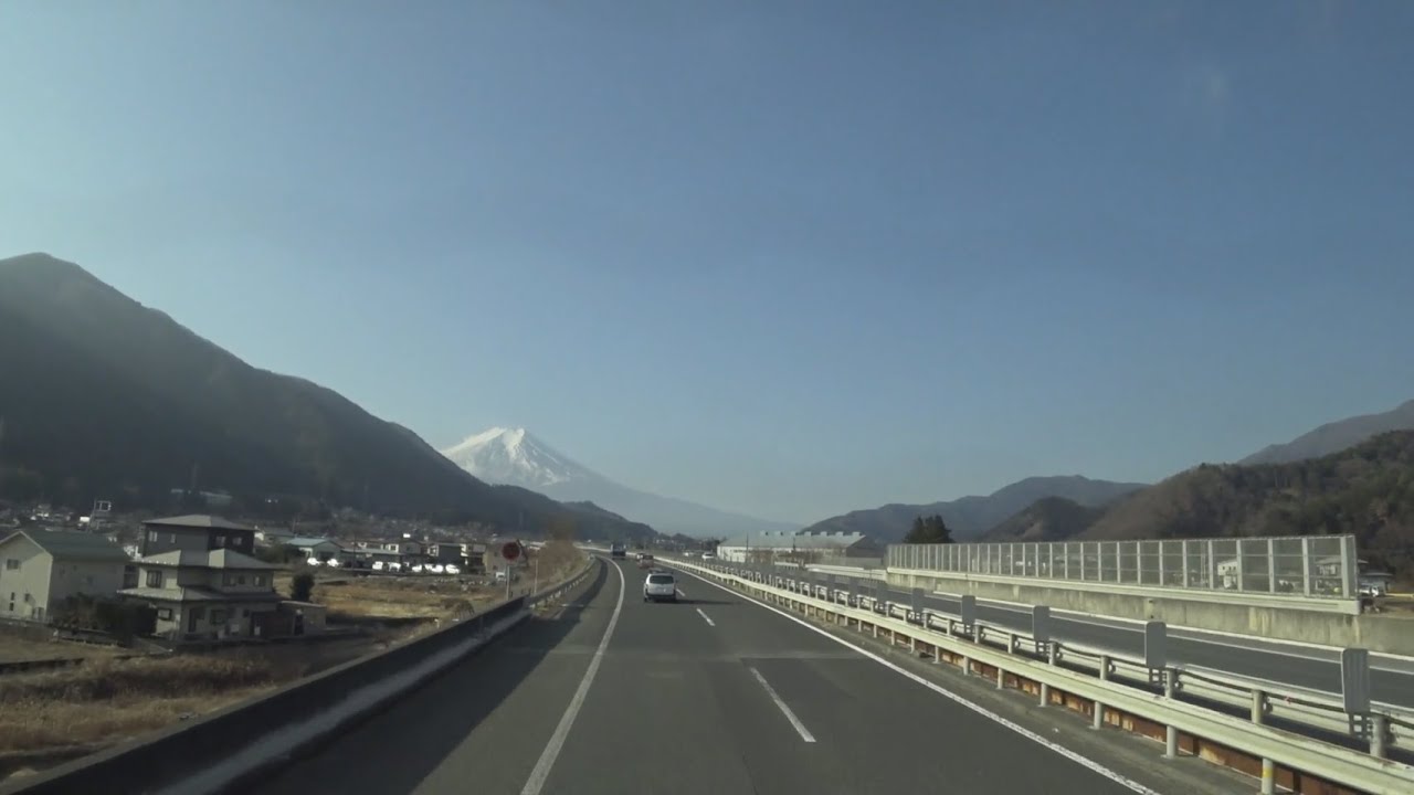 前面展望]富士急行バス中央高速バス 富士五湖線/バスタ新宿-河口湖駅