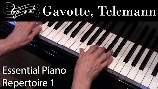 Gavotte, Telemann (Early-Intermediate Piano Solo) Essential Piano Repertoire Level 1