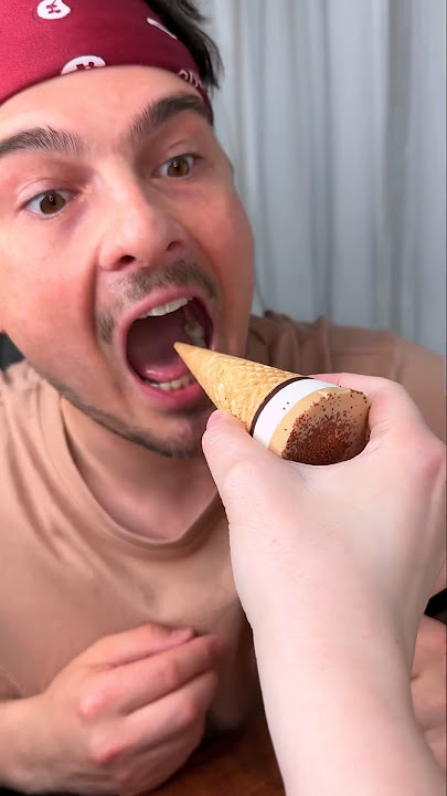 What is the BEST way to eat ICE CREAM CONE, from top or bottom?😎❤️🍦| CHEFKOUDY