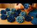 Make Gorgeous Denim Dahlia Flowers | Eco-Friendly DIY Project