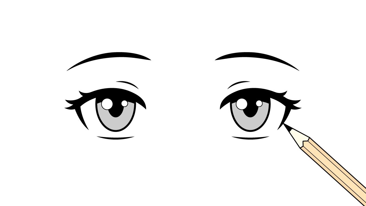 Premium Vector  Manga eyes looking with paint dripping from her face  drawing of black and white anime girl peeps out