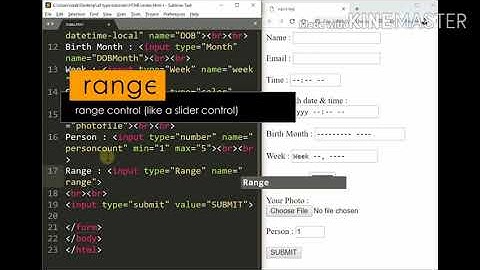 HSC 12th Information Technology || Advanced Web Designing || Chapter 1 || Input Tag Part 2