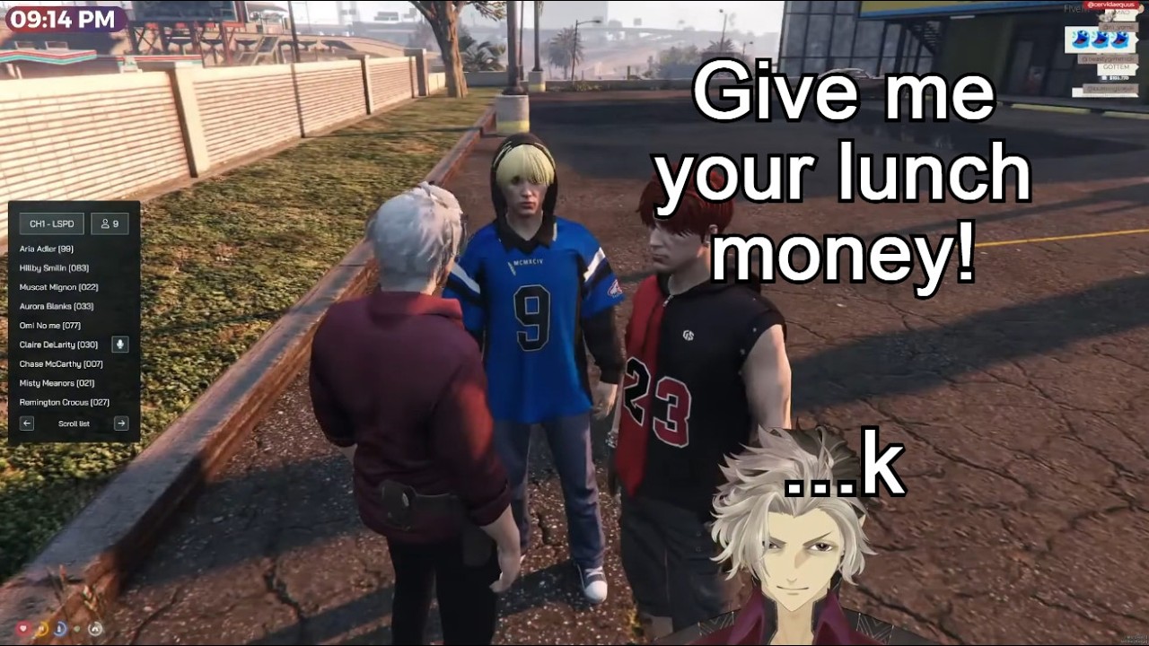 Ruze gets robbed by the Kappa Alpha Frat bros (again) - GTA District V Day 5 (Crimzon Ruze POV)