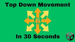Unity 2D Top down Movement in 30 seconds - 2024 #unity #unitytutorial
