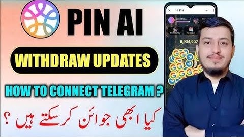 PIN AI Withdraw update || how to connect telegram  with PIN AI airdrop 