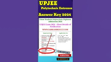 UPJEE POLYTECHNIC ENTRANCE ANSWER KEY 2024|UP JEECUP POLYTECHNIC ENTRANCE ANSWER KEY #uppolytecnic