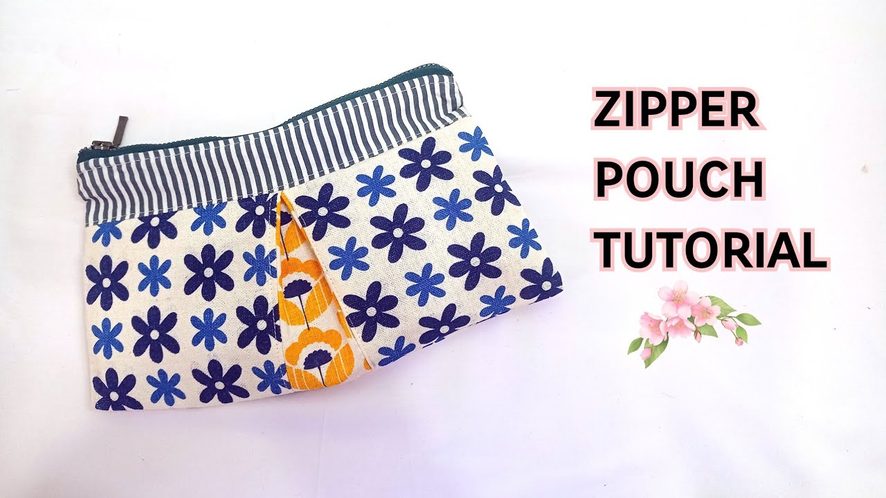 เย็บกระเป๋าผ้าเอนกประสงค์diy sew an easy cosmetics bag zipper pouch