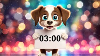 3 Minute Timer | Cute Dog w/ Ambience 😌