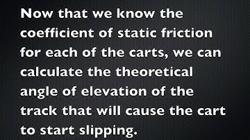 Lab: Coefficients of Friction