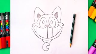 🎨 How to Draw Catnap with Pencil Step by Step | Poppy Playtime Drawing Tutorial