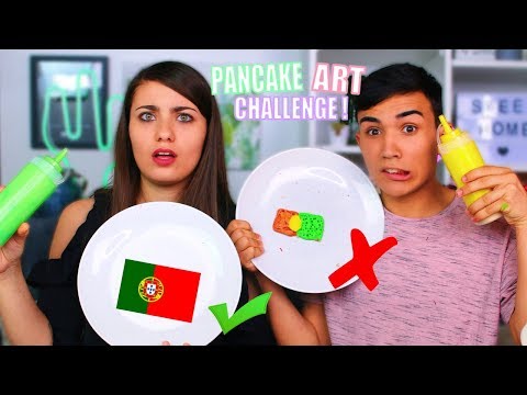 PANCAKE ART CHALLENGE ?!! Jonathan et Amandine