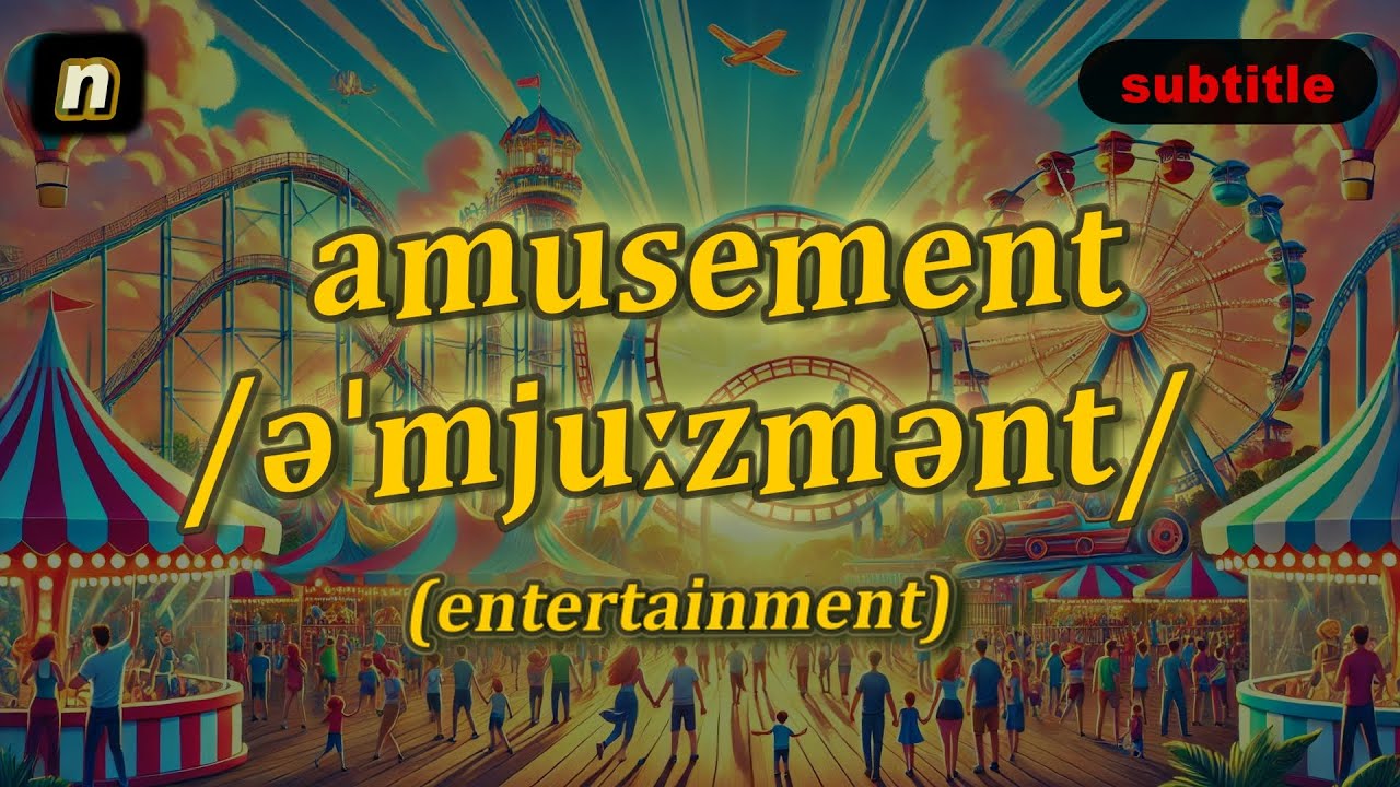 [n] Amusement meaning (entertainment) with 5 examples - YouTube