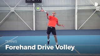 How to Hit a Forehand Drive Volley | Tennis