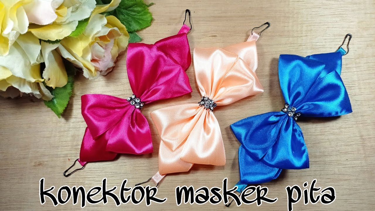 DIY/CARA MEMBUAT KONEKTOR MASKER DARI PITA SATIN//IDE BISNIS