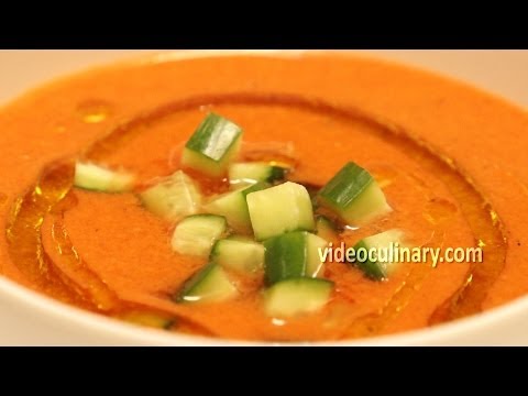 Gazpacho Andaluz Traditional Spanish Recipe From Video Culinary-11-08-2015