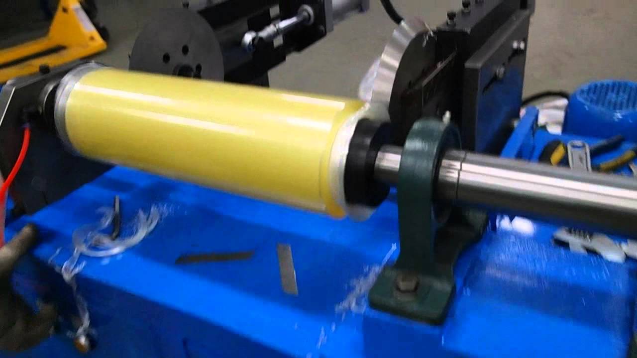 PVC film trimming machine YouTube