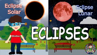 ¿Qué son los eclipses? Eclipse de sol y eclipse de luna. Explicación para niños.