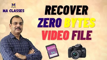 How to Fix a Zero Bytes Video File on an SD Card  | Recover Video of 0 Bytes