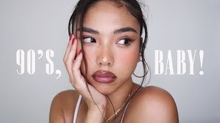 NINETIES MAKEUP | Brown 90's Inspired Makeup Tutorial | rachelteetyler