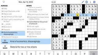How to solve a New York Times crossword puzzle (Monday)